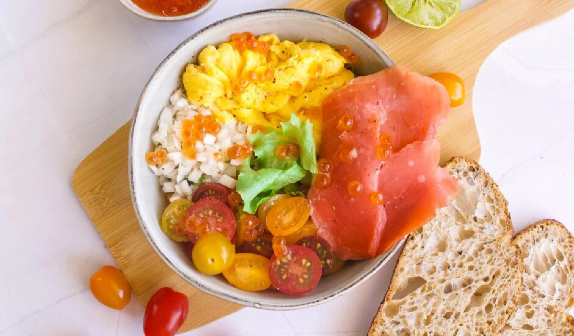 Vibrant Wild Alaska Smoked Salmon Brunch Bowl