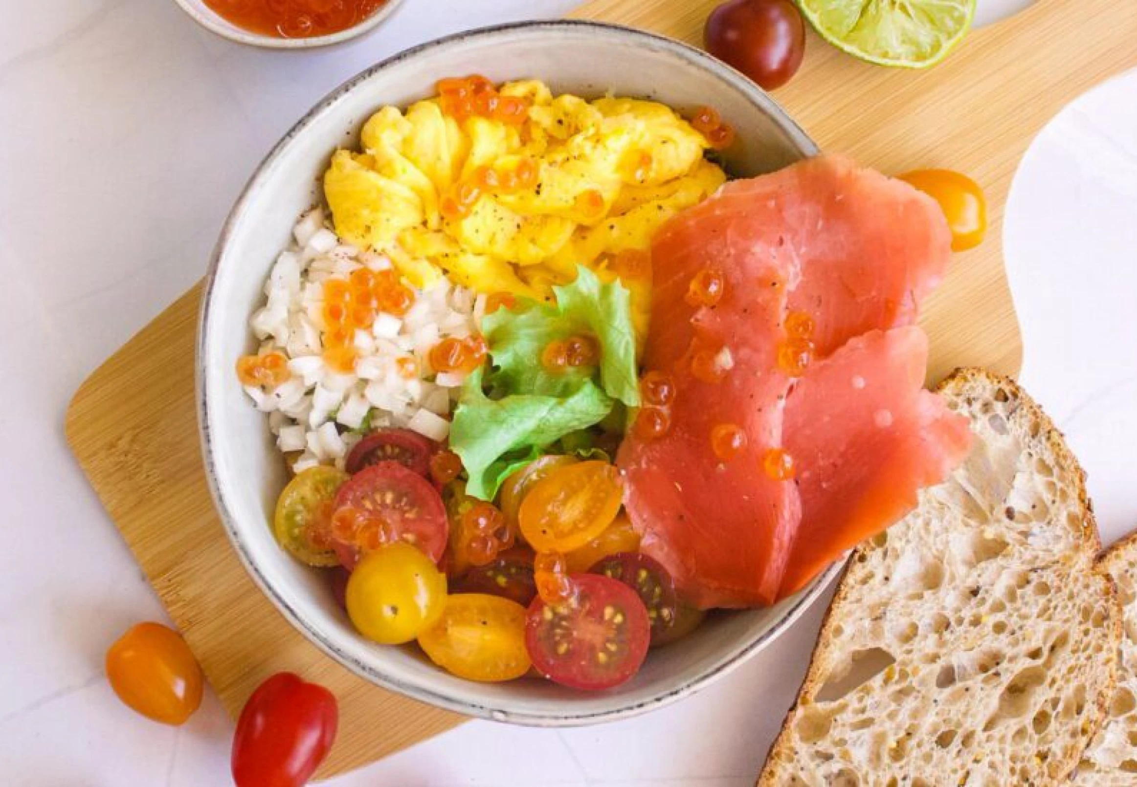 Vibrant Wild Alaska Smoked Salmon Brunch Bowl