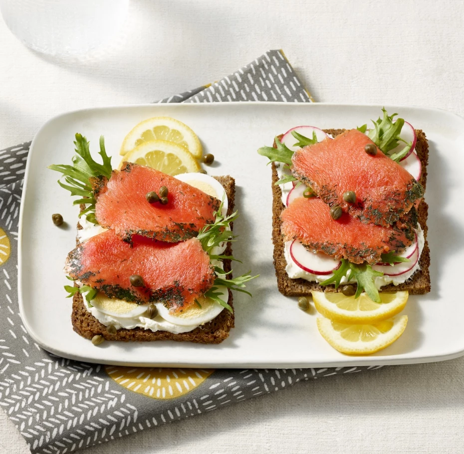 Smørrebrød - Scandinavian Open-Faced Sandwiches with Gravlax