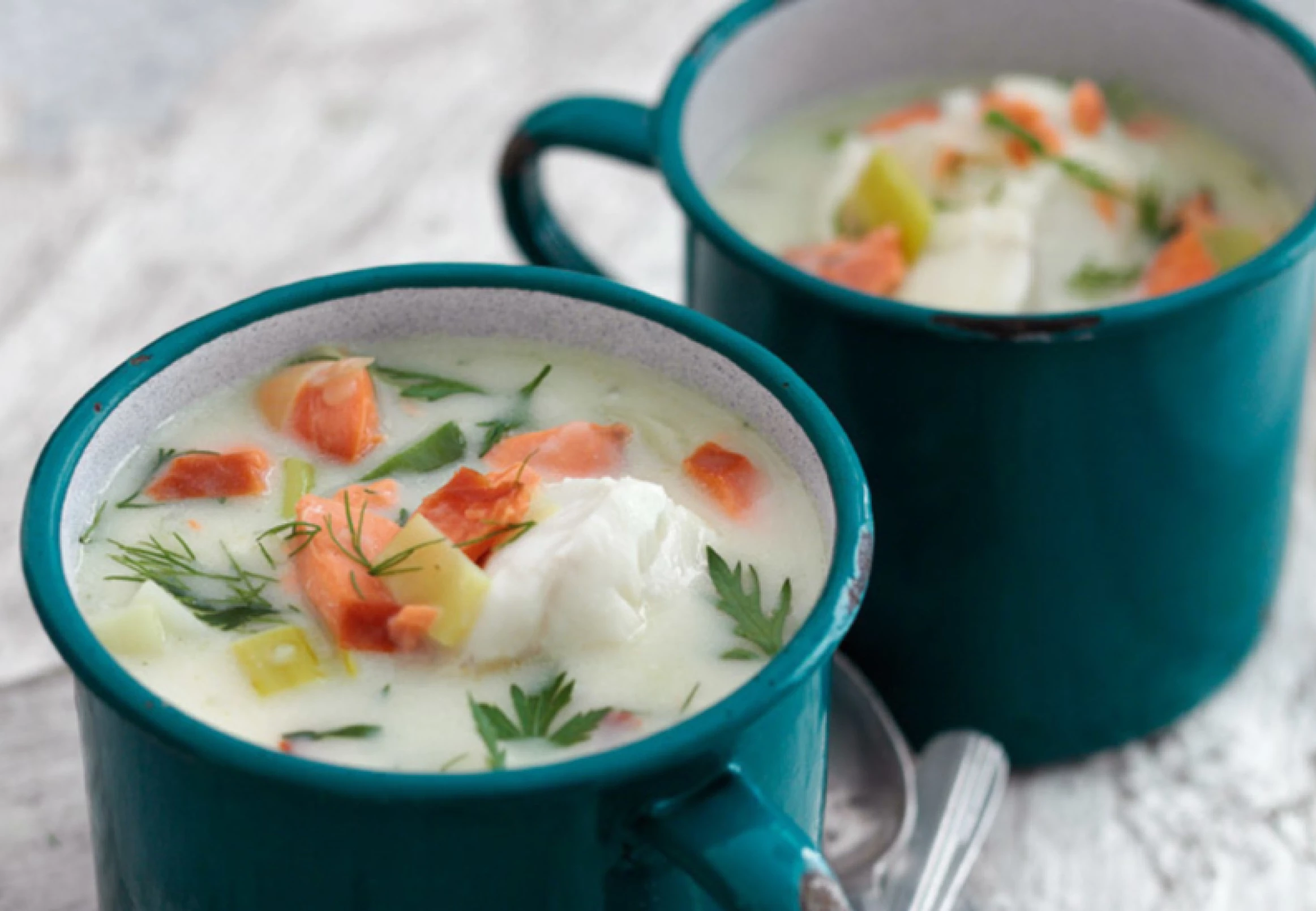 Alaska Cod and Smoked Salmon Chowder