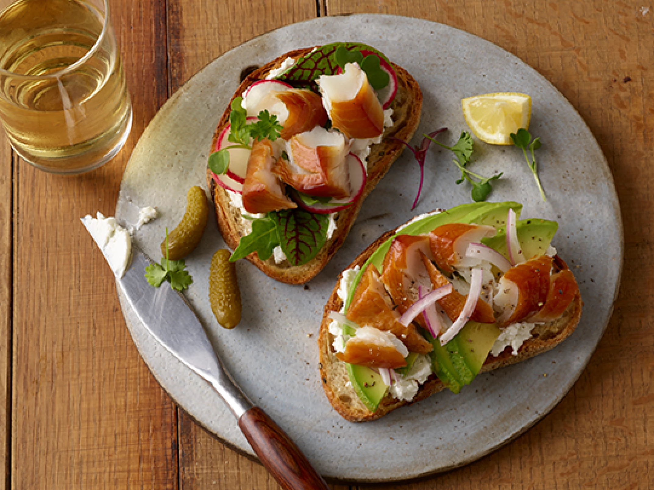 Avocado Toast with Cream Cheese & Smoked Sablefish