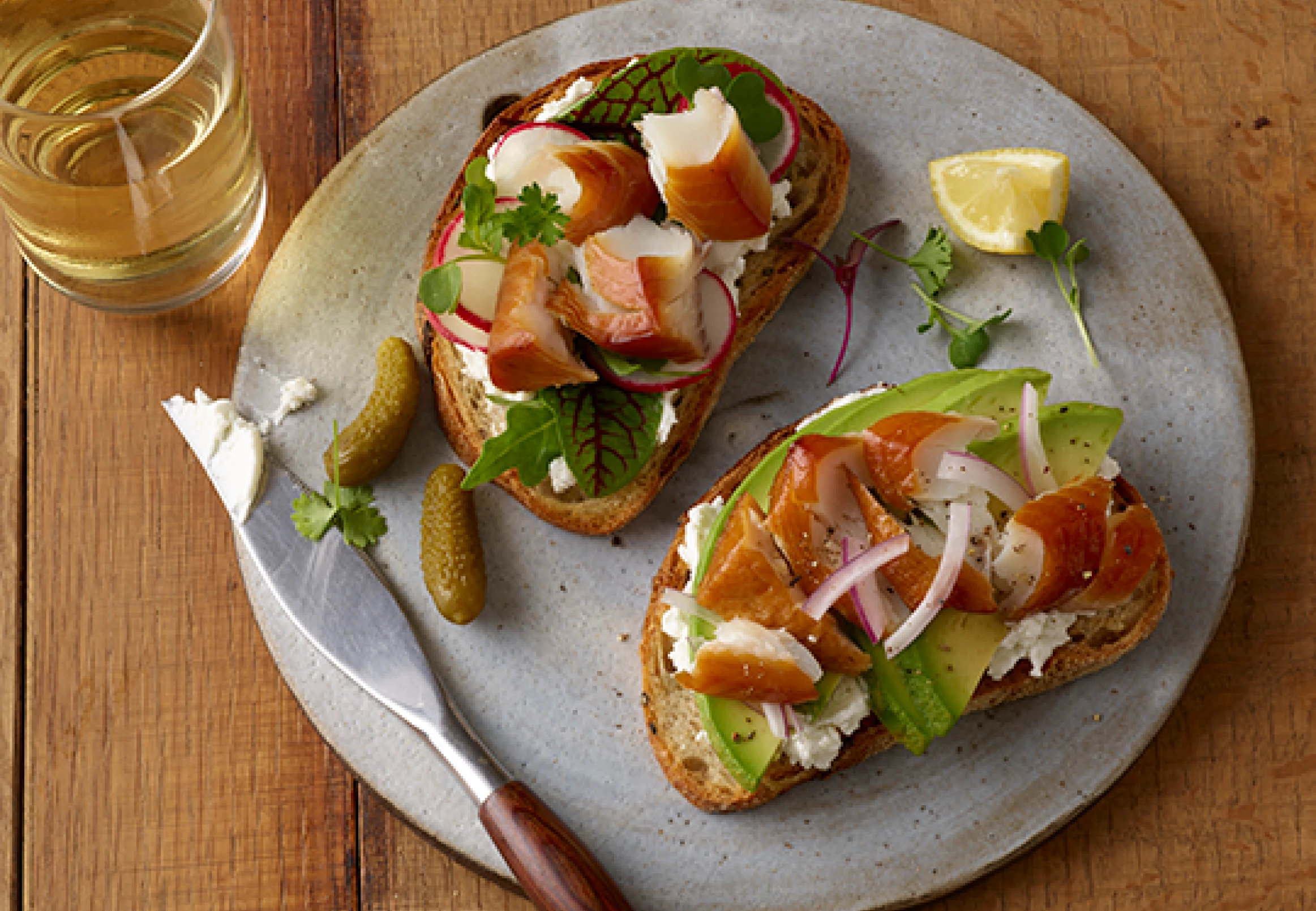 Avocado Toast with Cream Cheese & Smoked Sablefish