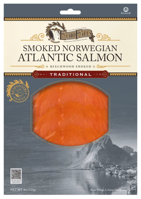 Echo Falls Smoked Norwegian Atlantic Salmon Party Slices (7oz