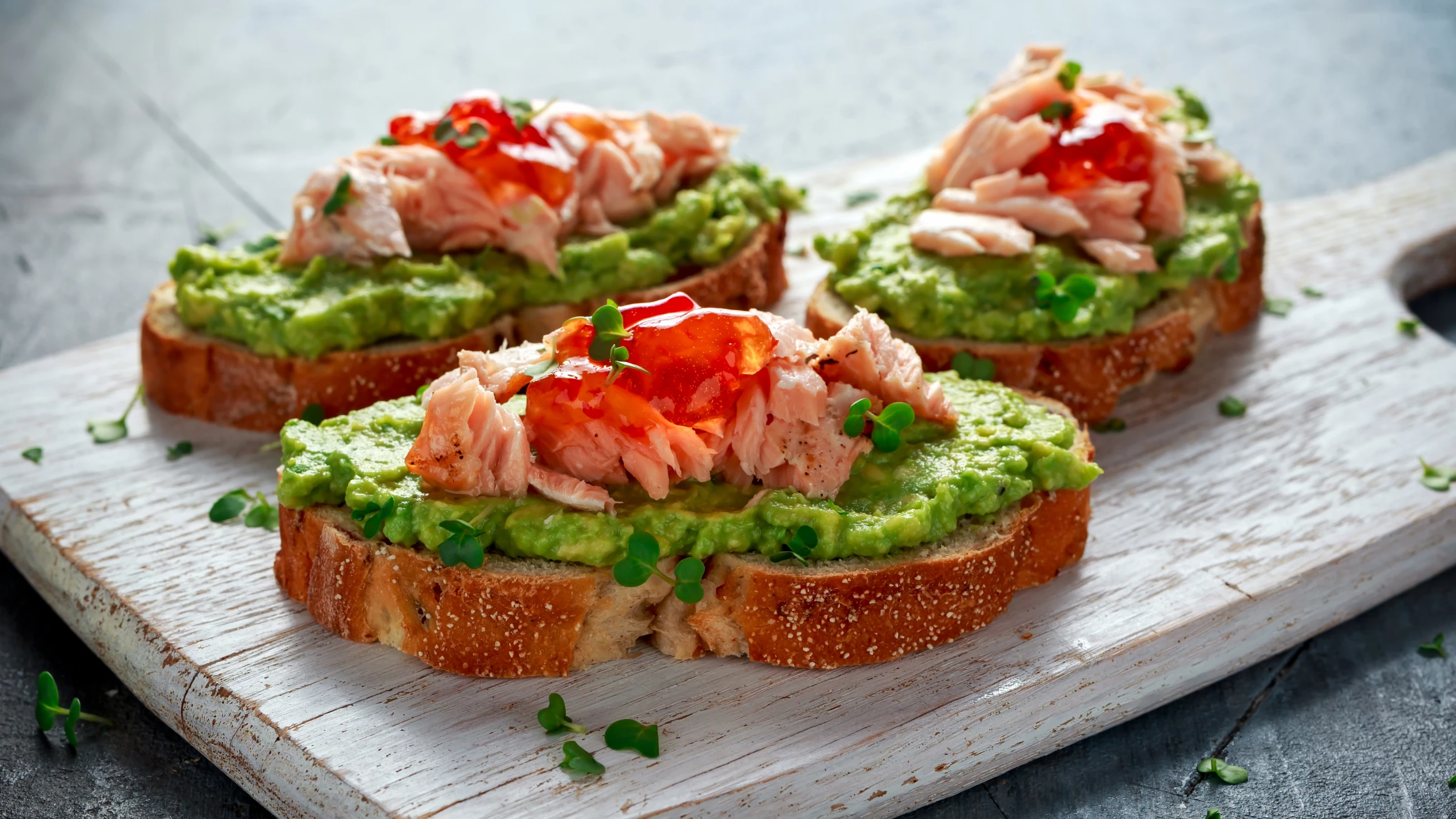 Hot Smoked Salmon avocado toast chili jam