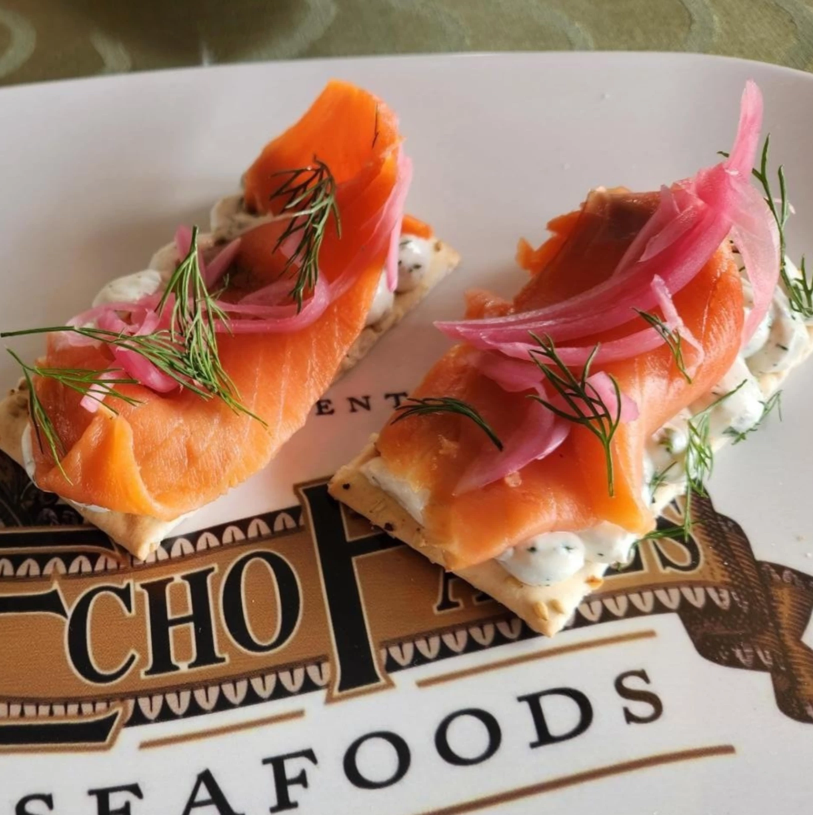 salmon cracker bites