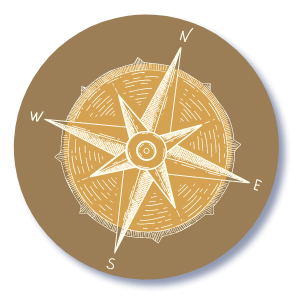Illustrated compass.