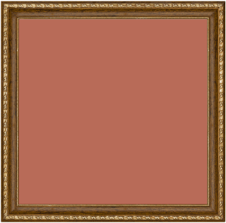 Picture frame with red background.