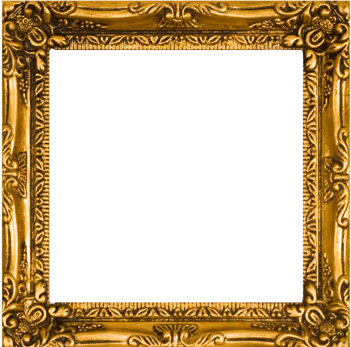 Brass picture frame.