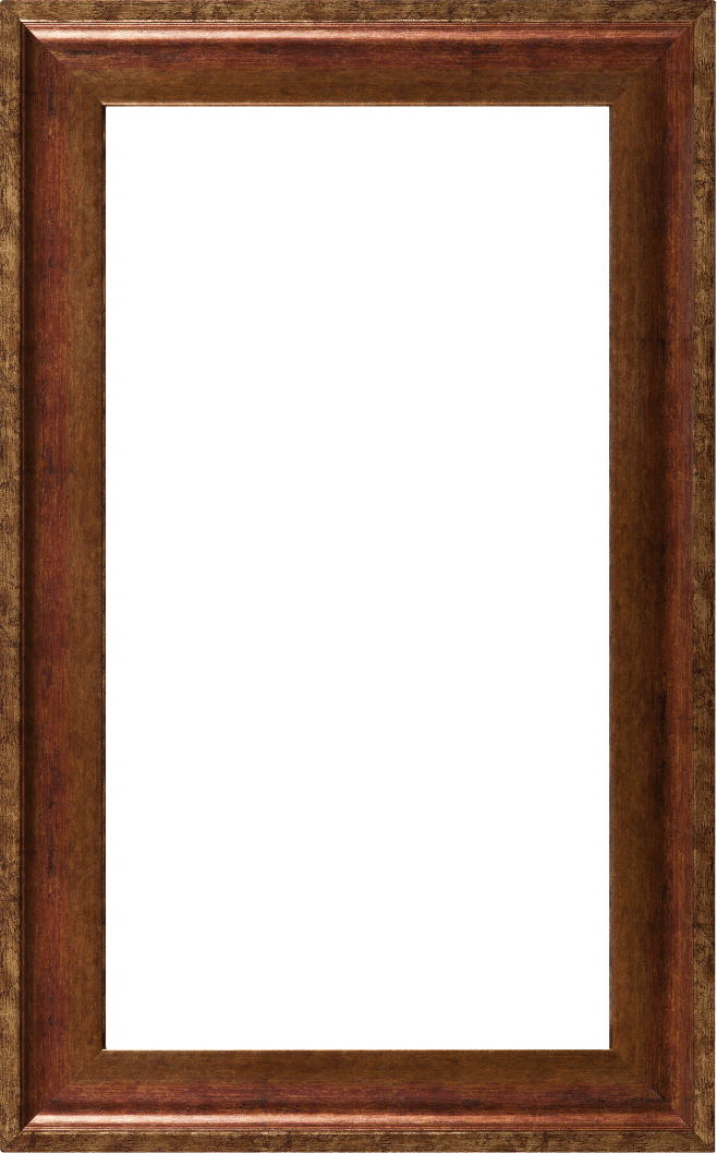 Dark wood picture frame.