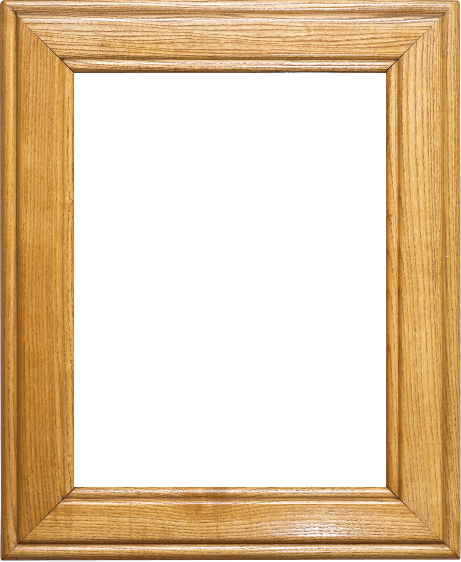 Simple wood picture frame.